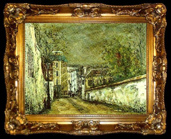 framed  Maurice Utrillo berlioz hus i montmartre, ta009-2